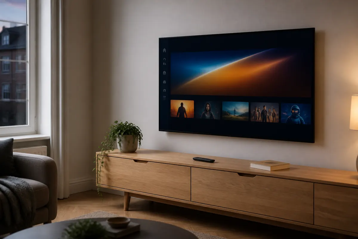 Living room TV ready for FWIPTV setup